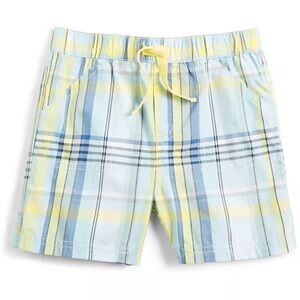 First Impressions Plaid Shorts - Blue, Yellow, White